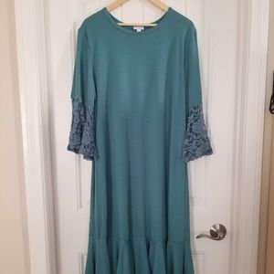 2XL Maurine - Lularoe - Teal with Lace Sleeves